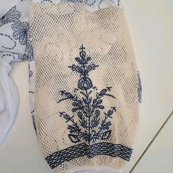 Umgee Women's S Boho Embroidered Gather Sleeve Swing Dress Shift Tunic - Picture 7 of 7